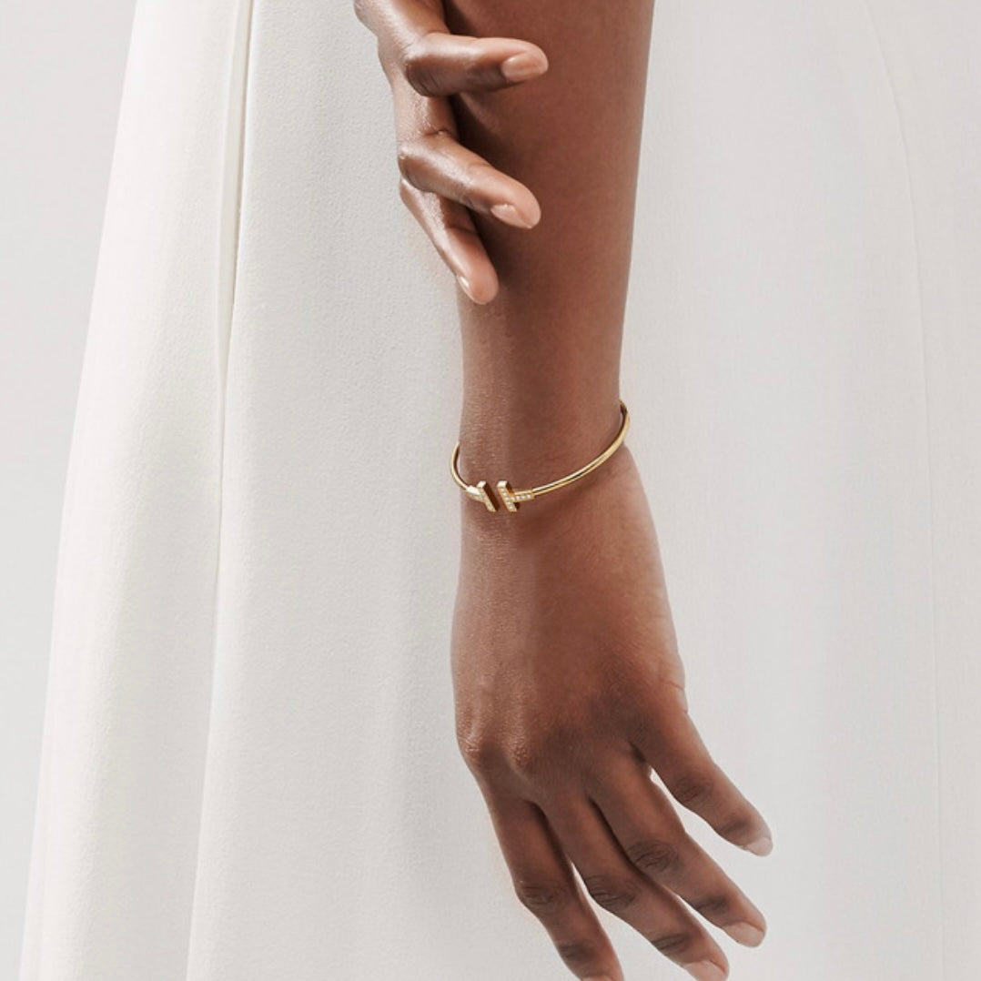 Tiffany T Diamond Wire Bracelet