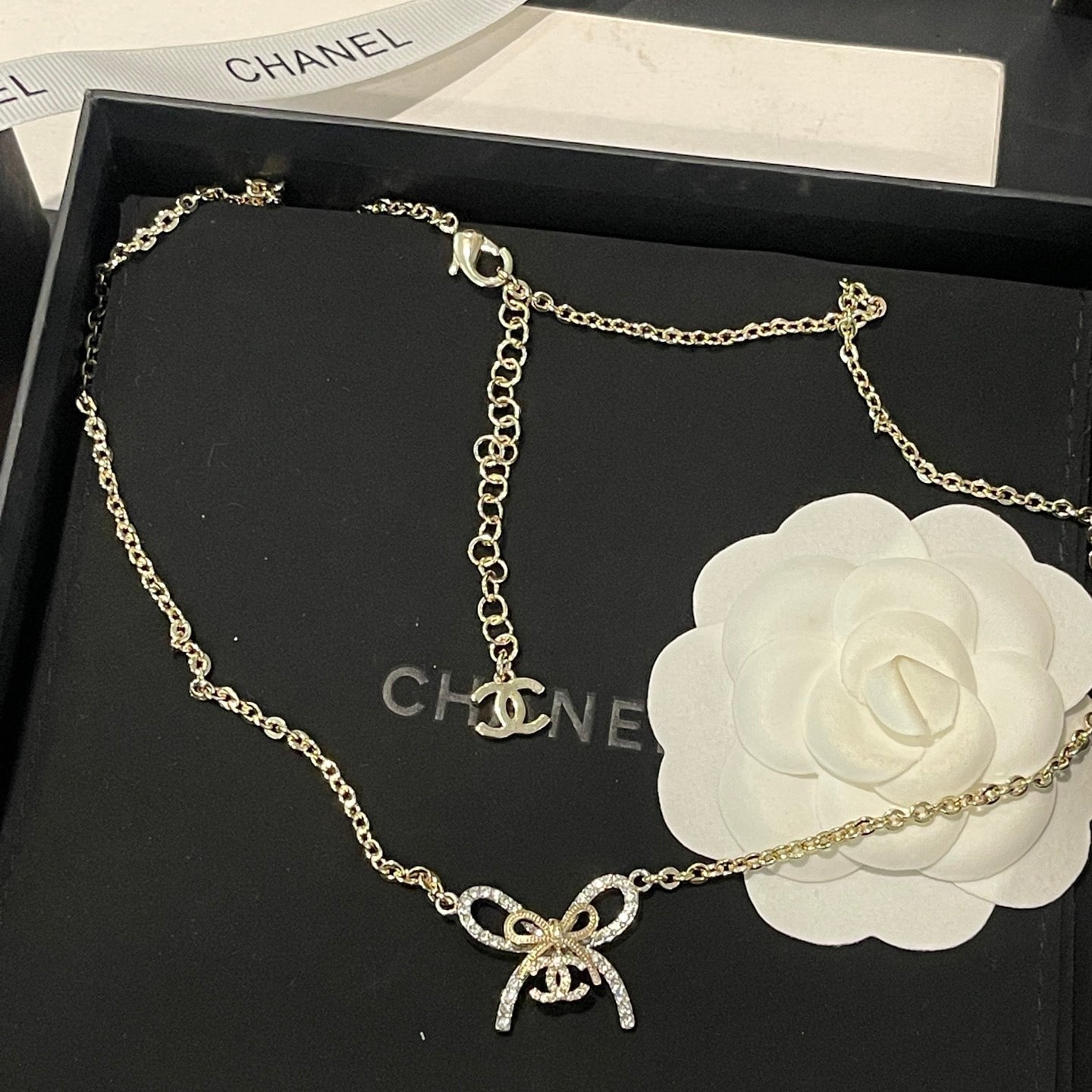 Chanel Double Knot Necklace Bracelet Earrings