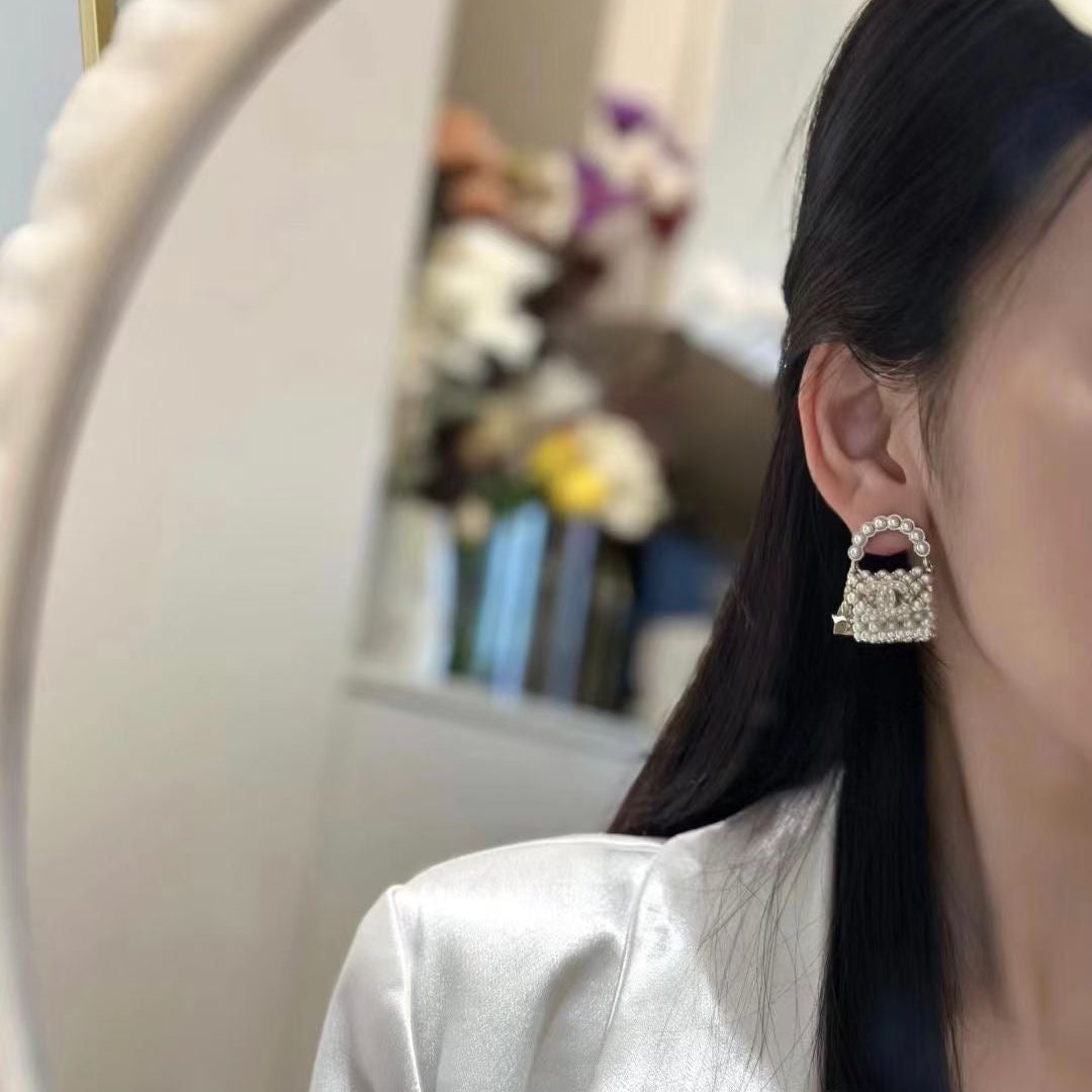 Chanel Pearl Bag Necklace Bracelet Earrings