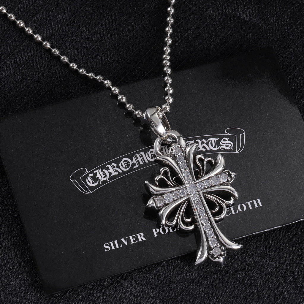 Chrome Hearts Diamond Pendant Necklace